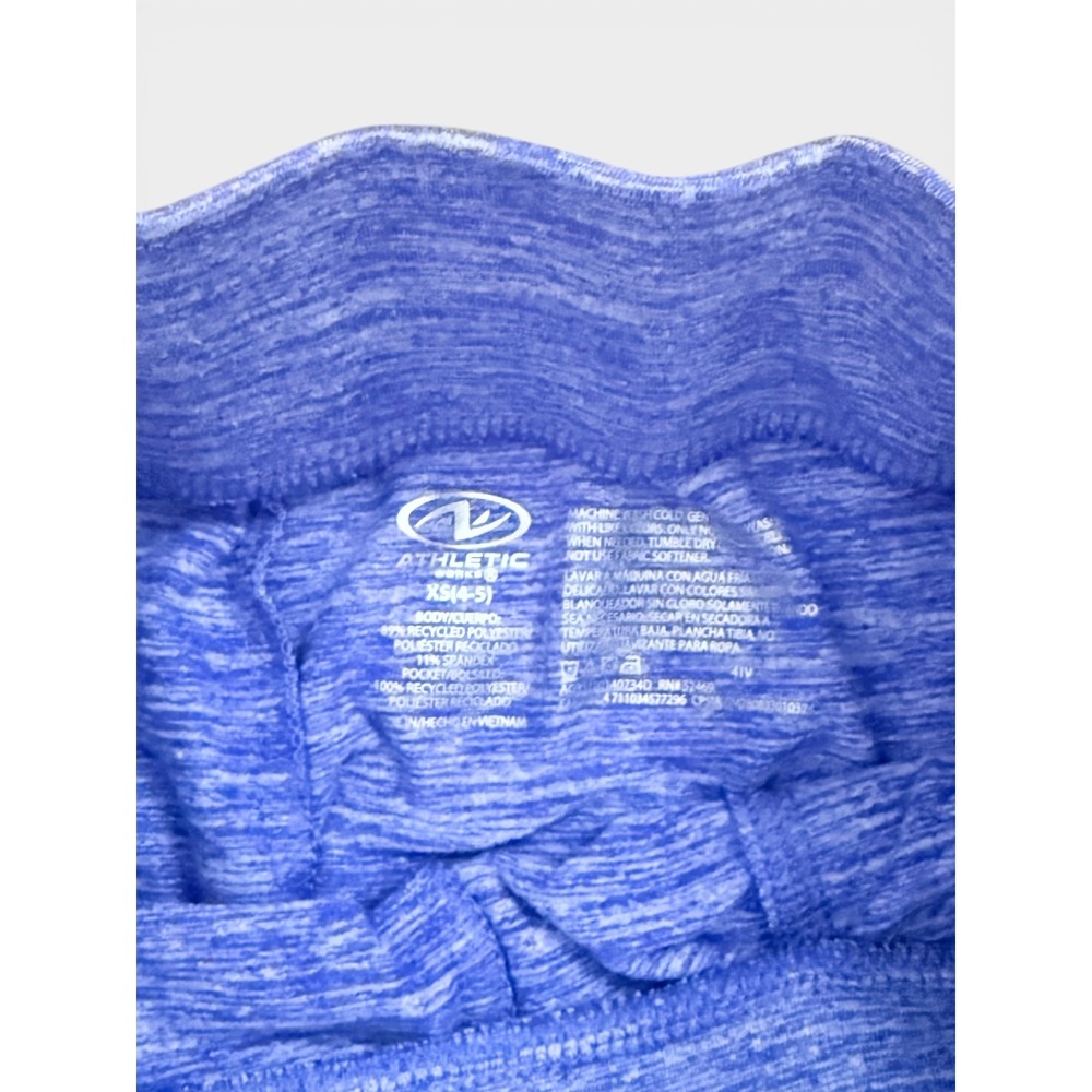 Athletic Works Girls Blue Space Dye Joggers Sweatpants XS 4-5 Activewear Pants - Picture 2 of 3
